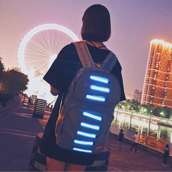 Fashion LED Backpack Men Backpacks Basketball Bag Sport Backpack School Bag For Teenager Outdoor Bag Multifunctional Package Knapsack