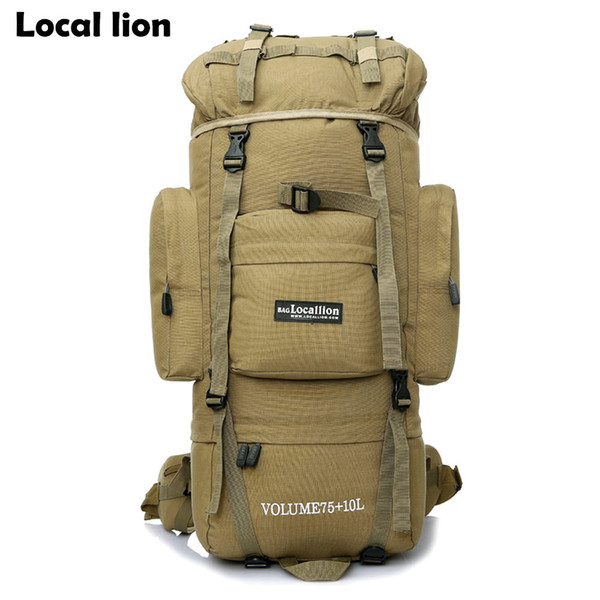 HOT 85L Professional Climbing Backpack Outdoor Sport Hiking Camping Backpack Travel Mountaineering Bags Men's Tactical Backpack 52