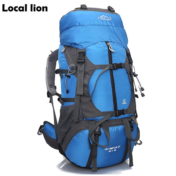 Locallion 65L Professional Waterproof Nylon Mountaineering bag Outdoor Camping Hiking Backpack Travel Mochilas Rucksack Backpack 38