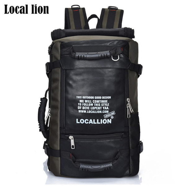 LOCAL LION New Fashion Backpacks Waterproof Men's Rucksack Travel Camping Backpack Multifunctional Hiking Sport Backpack 45L 42