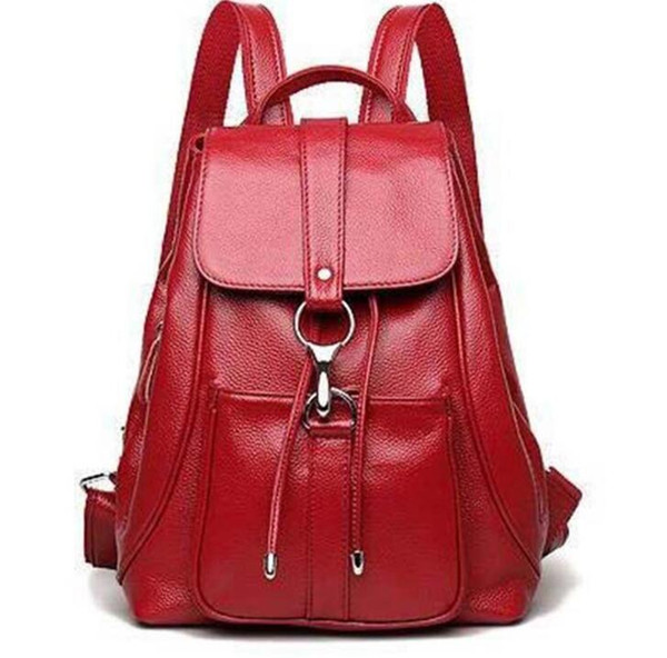 Free shipping best-selling fashion casual women's multi-function black outdoor backpack women's designer waterproof leather backpack 04