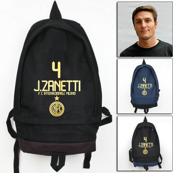 Javier Zanetti backpack Full back daypack Classic star schoolbag Football rucksack Sport school bag Outdoor day pack