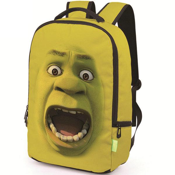 Monster Shrek backpack Green strong man daypack Picture schoolbag Casual rucksack Sport school bag Outdoor day pack