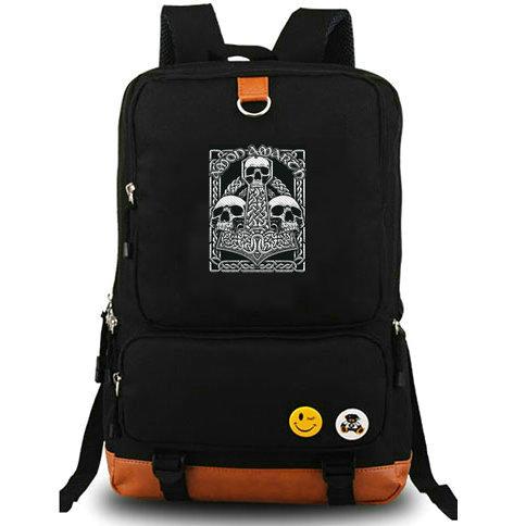 Amon Amarth backpack Heavy metal Fimbul Winter daypack Rock band music schoolbag Laptop rucksack Canvas school bag Outdoor day pack