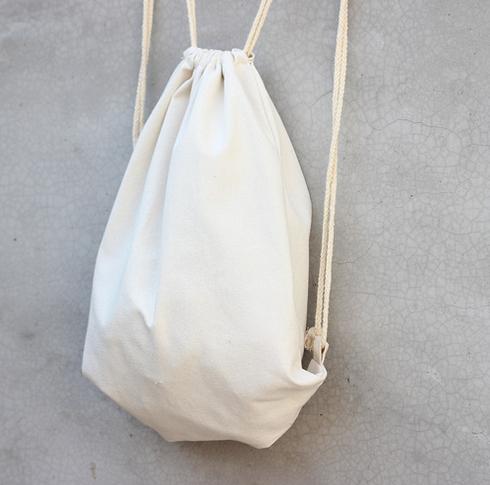 white Canvas drawstring backpack blank plain organizer Rucksack Travel sports phone Bags handbag for men women kids DIY Gift crafts bags