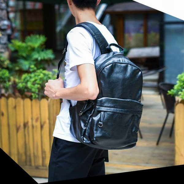 Fashion Adjustable Backpack Casual Zipper Bags Men H42*L32*W14 Brand Designer PU Leather Bag New Handbags Sports Outdoor Backpacks #H820