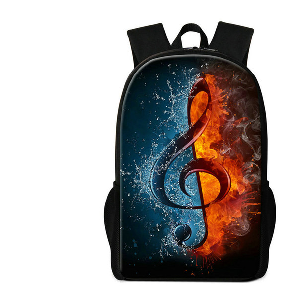 Music Note Printing Women Shoulder Bags 16 Inch Children Backpack Lightweight School Bag For Teen Girls Primary Students Rugtas Mochila Pack