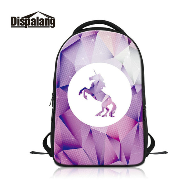 Brand Designer Laptop Backpacks For Women School Bags For Teenagers Diamond Pattern Unicorn Mochila Escolar Cartoon Rucksack Children Rugtas