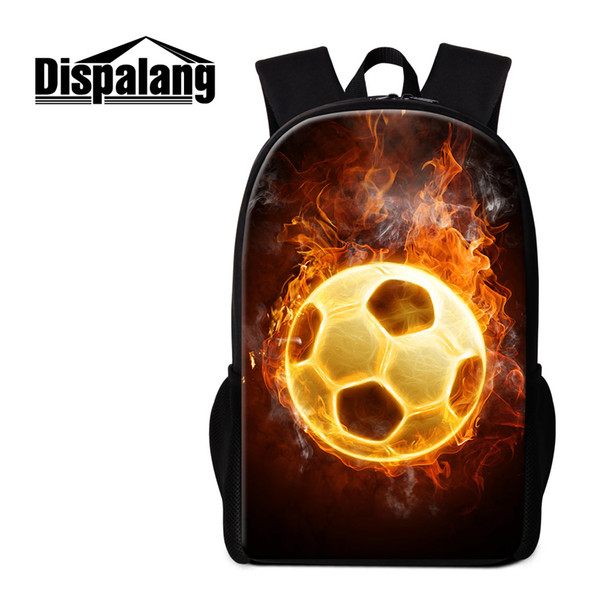 Soccer Backpack for Boys Day Pack Personalized Rucksack Primary Students School Bag Football Printing Bookbag for Children Cool Mochilas