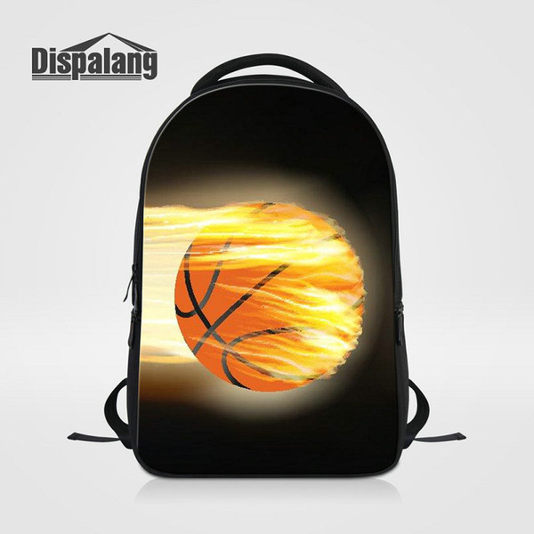 14 Inch Laptop Backpack For Teenagers Cool Basketball Football Printed Mochila Men Casual Travel Backpack Sport Outdoor Knapsack Rugtas Pack