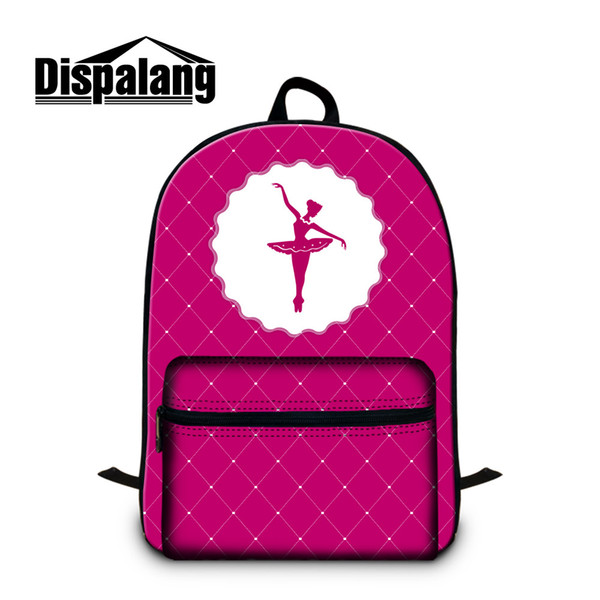 Girls School Backpack Laptop Bookbag Green Ballet Girl Design Shoulder Back Pack Cute Rucksack for Women Travel Book bag Day Pack Children