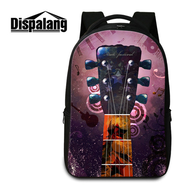 3D Printing Piano Guitar Cool School Backpack For High School Students Men Business Laptop Backpacks Women Travel Shoulder Bags Rugtas Pack