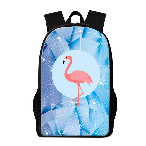 Flamingo Printed School Backpack Primary Students Animal Bookbag Cute Back Pack for Girls Personalized Satchel Rucksack Mochila for Children