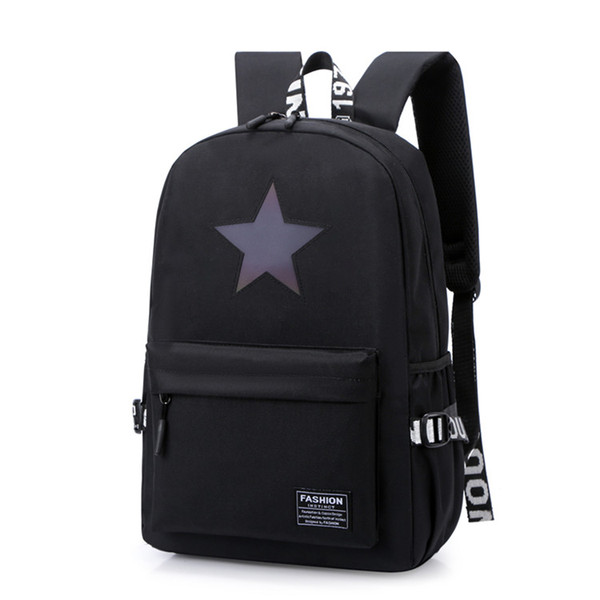 Men Canvas backpack Men New Solid Letter Print Shoulder School Bag Versatile Fashion Trend Chain Travel Packages Canvas Bag