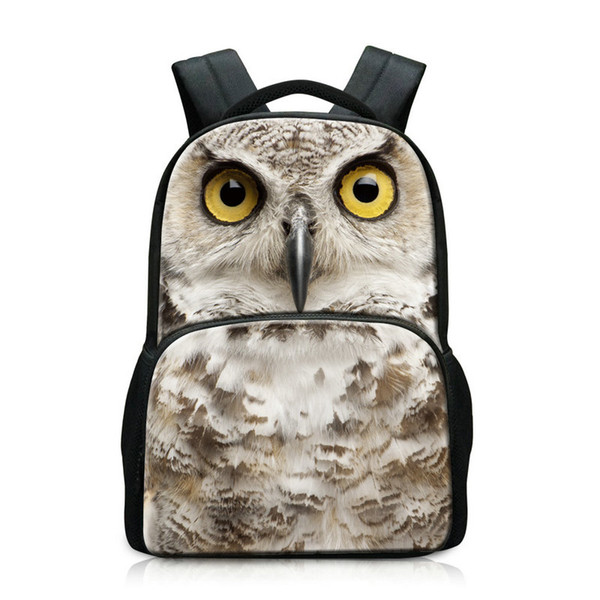 New 3D Animal Pattern College Students School Back pack Children Schoolbag Casual Travel Bagpack Bookbags With Laptop Compartment Holder