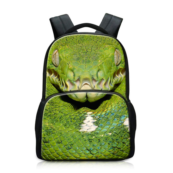 Make Your Snake Patterns on School Backpack Fashion Lightweight Bookbag for College Student Personalized Large Computer Package for Teens