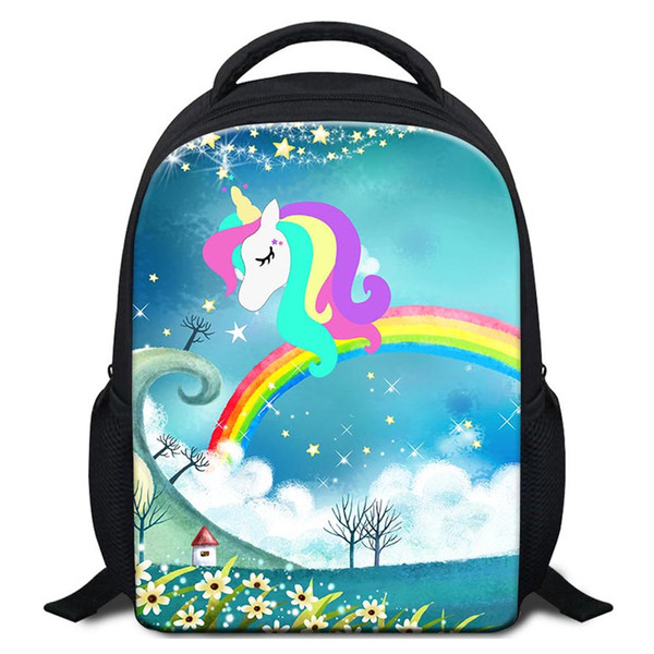 Child Lovely Design Unicorn Backpack To School Animal Prints Kids Kindergarten School Bags 12 Inch Small Bookbag Baby Outdoor Bagpack Rugzak