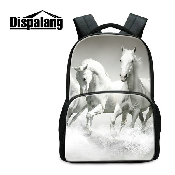 17 Inch Laptop Backpack For 14 Inch Notebook Horse Printed School Bags Bookbags For High Class Students Women Men Outdoor Shoulder Bag Pack