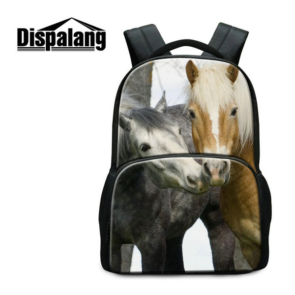 Horse Print Large School Laptop Back Pack Bags For High School Men College Women 14 Inch Computer Backpack Travel Shoulder Daypack