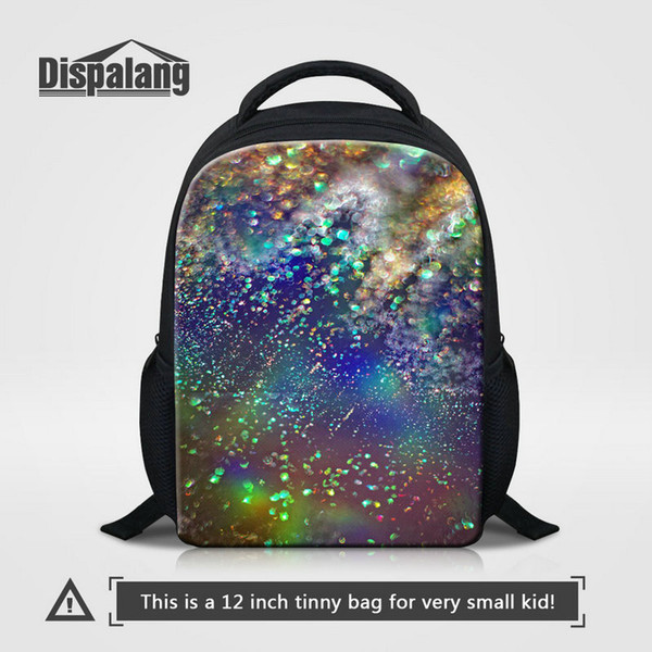 High Quality 12 Inch Small Schoolbag Children Fashion Back Pack Galaxy Universe Space Printing Shoulder Bags For Girls Boys Kids Sac A Dos