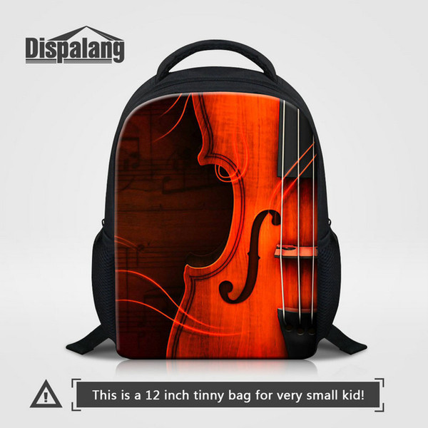 Violin Cartoon Bags 3D Musical Note Kid School Bag 12 Inch Small Baby Outdoor Shoulder Bag Child Schoolbag For Kindergarten Children Bagpack