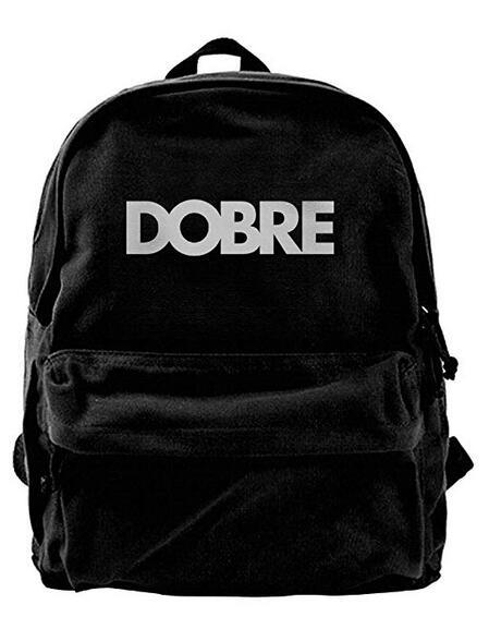 DOBRE Lucas Brothers Canvas Shoulder Backpack Latest Backpack For Men & Women Teens College Travel Daypack Black