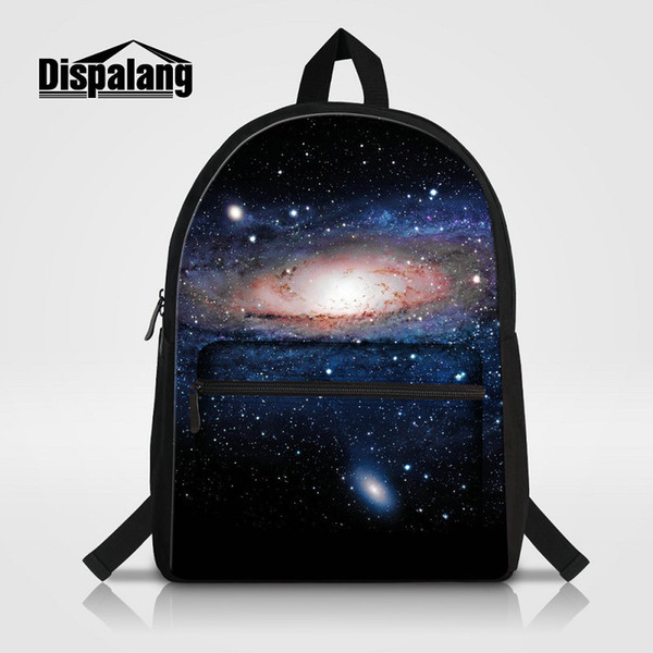 Canvas Women's Backpack Galaxy Stars Printing Laptop Backpacks For College Students Universe Space Mens Travel Bagpacks Rucksack Rugtas Pack