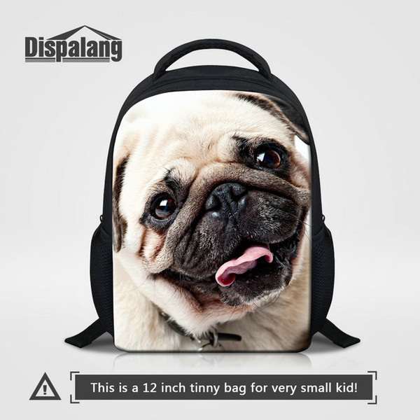 New Little Kids School Bag Pug Puppy Dog Printed Backpack Children Animal Bookbags Child Kindergarten Mochila Infantil Best Gift For School