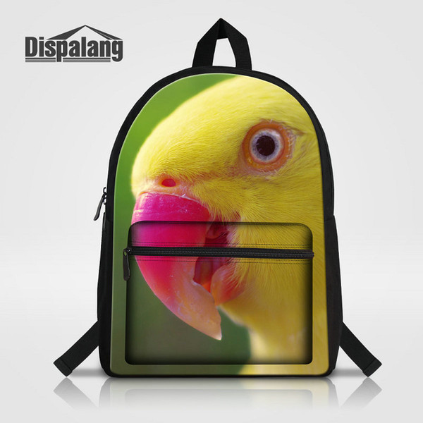 Women Laptop Backpack For 14 Inch Notebook Colorful Parrot Designer School Bag Rucksack Children Canvas Bagpacks Men's Daily Mochilas Rugtas