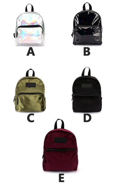 Pink Letter Backpack Outdoor Sports Travel Teenager shoulder bag casual school Laser Transparent Mini backpack