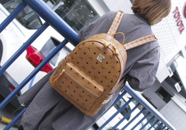 2017 summer new arrival Fashion punk rivet backpack school bag unisex backpack student bag men travel STARK BACKPACK.