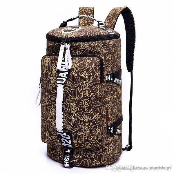 Large-capacity travel backpack new fashion printing multi-function shoulder bag casual wild canvas large backpack