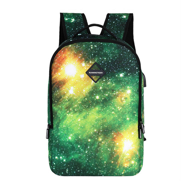 Starry sky printing Backpack Polyester fiber travel bag High-capacity fashion Trend Computer bag book package New style