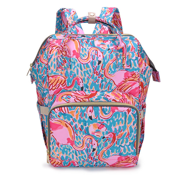 Lilly Inspired Pulitzer Mommy Backpacks Mom Nappies Bags Fashion Mother Backpack Diaper Maternity Large Desinger Nursing Outdoor Travel Bags