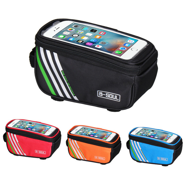 Bicycle Bags Cycling Waterproof Touch Screen MTB Frame Front Tube Storage Mountain Bike Bag for 5.0 inch Mobile Phone