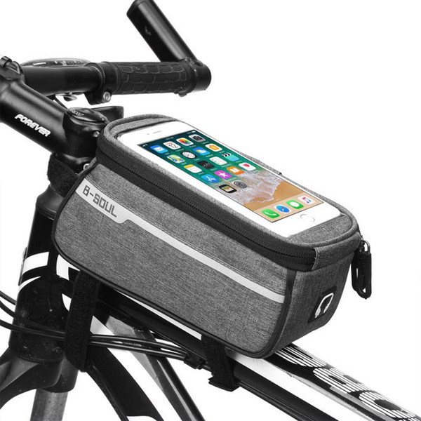 Front Tube Bicycle Cycling Bag MTB Bicycle Top Tube Phone Bag for 6