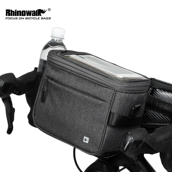 Rhinowalk Waterproof Bicycle Bag Touch Screen Handlebar Front Tube Bag Multifunction Shoulder for Phone Camera GPS Container