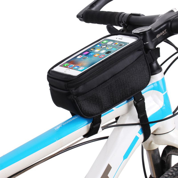 New Bicycle Bag Frame Waterproof&Touchscreen bike bag for Cycling Mobile phone riding equipment 5.7-inch Package