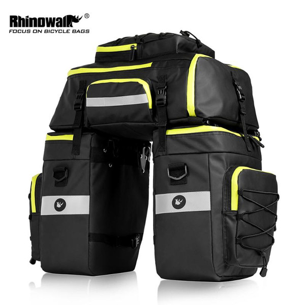 Ansjs 75L MTB Bike Rear Seat Trunk Bag 3 in 1 Multifunction Bicycle Pannier Waterproof Double Side Cycling Luggage Pannier