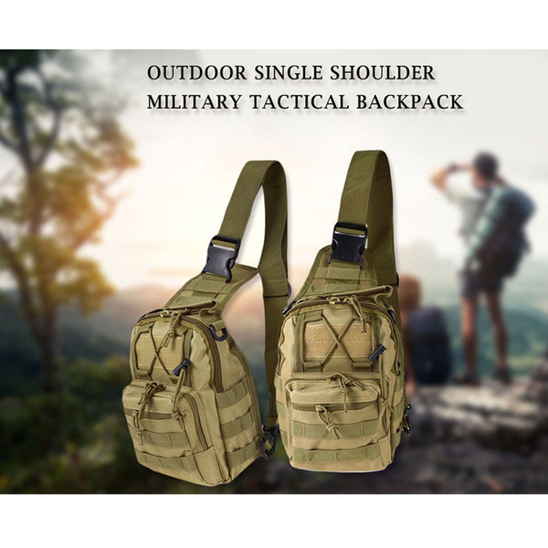 Hotsale 6 Color 600D Outdoor Sports Shoulder Military Camping Hiking Tactical Bag Camping Hunting Backpack Utility Chest Bags