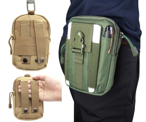 Designer-Tactical Molle Hip Multi-function Bags Outdoor Camping Climbing Bag Sport Waist Belt Wallet Running Pouch Purse Phone Case