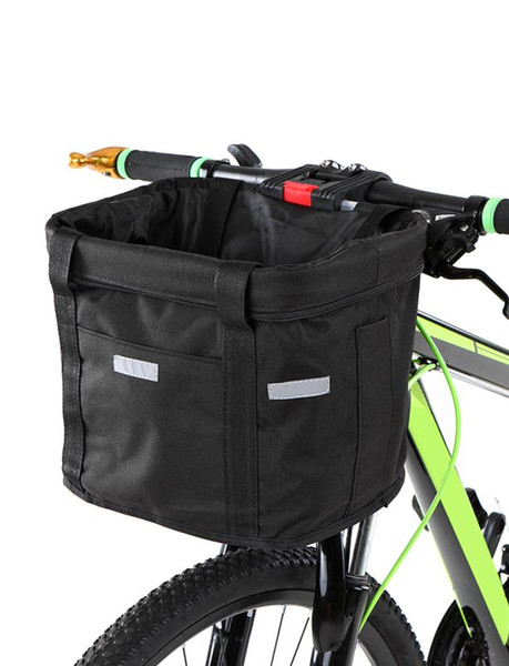 Lixada Outdoor Cycling Bicycle Front Basket Removable Waterproof Bike Handlebar Canvas Basket Pet Carrier Frame Bag