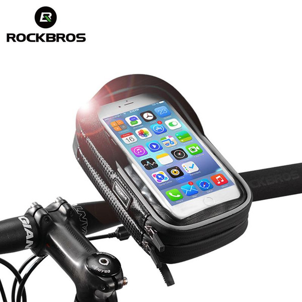 ROCKBROS Bicycle Motorcycle Mobile Phone Holder Touch Screen Rainproof Bags Cell Phone Screen Protectors Bike Handlebar Bags