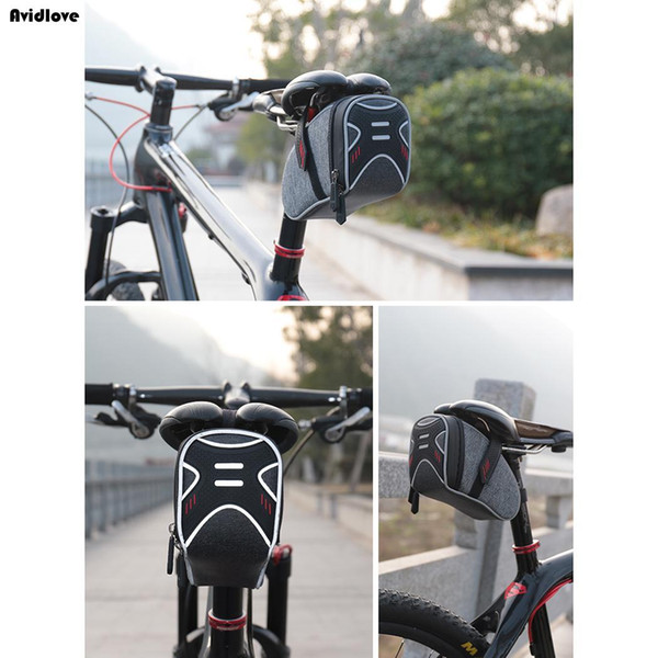 Large Capacity Rainproof Reflective Bicycle Seatpost Tail Below 6.2inches Bag Bike Outdoor Cycling Saddle Bag