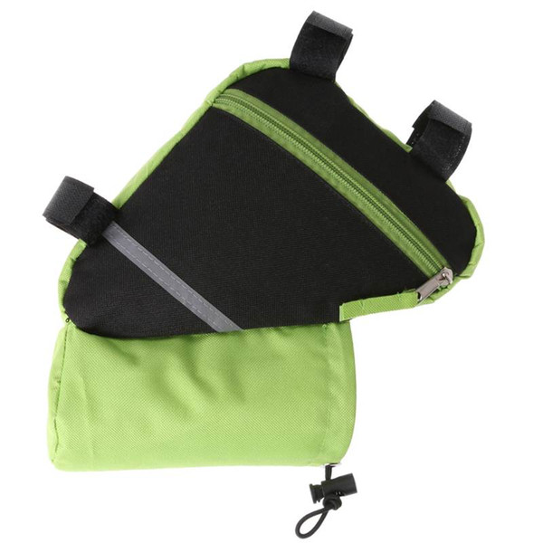 Ultralight Reflective Bicycle Triangle Frame Bike Bag with Water Bottle Pouch