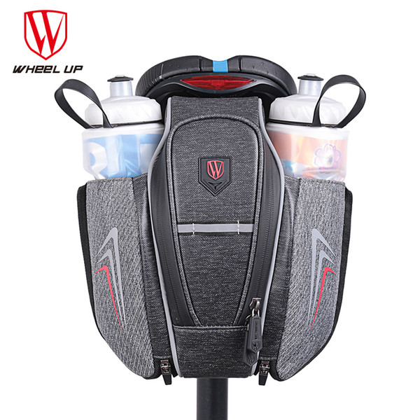 WHEEL UP Waterproof Bike Bag With Water Bottle Pocket Bicycle Rear Seat Tail Bag Reflective MTB Cycling saddle Bags New Arrival