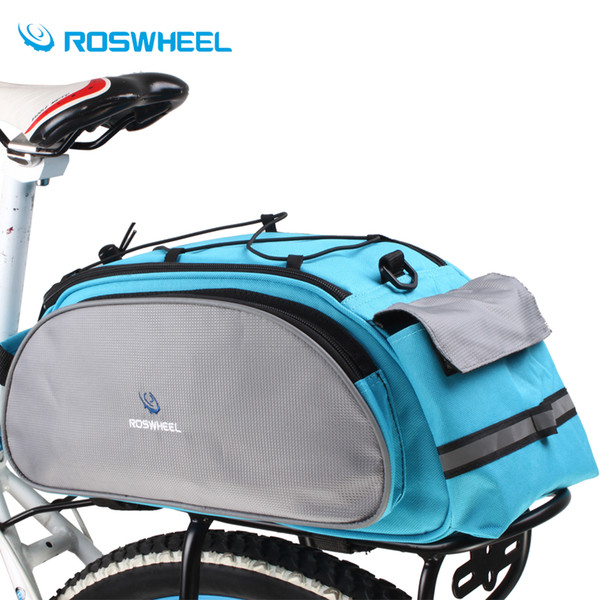 Roswheel Bicycle Bag Multifunction 13L Bike Tail Rear Bag Saddle Cycling Bicicleta Basket Rack Trunk Shoulder Handbag