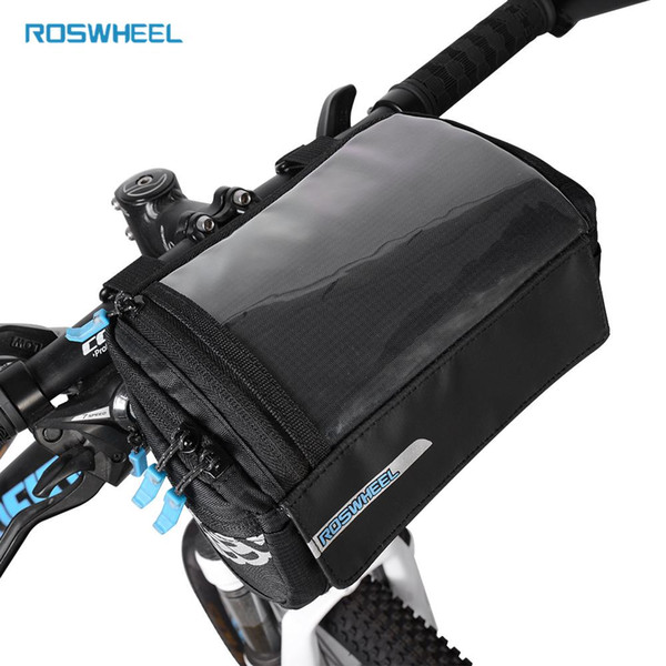 Roswheel New Bike Frame Bag PVC Map Pocket Top Tube Bag Pannier For Bicycle Front Rack Storage Bags Riding Cycling Handlebar