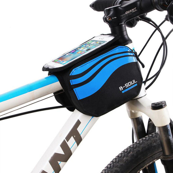 New Cycling Bike Bicycle Bags Bike Frame Front Tube Waterproof Mobile Phone Bag 5.7 inch Bike Touch Screen Bag