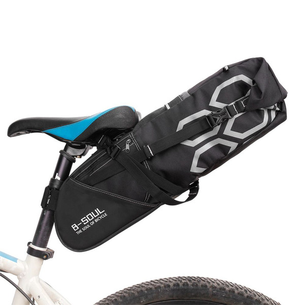 B-SOUL 10L Bike Bag Bike Rear Seat Bag Bicycle Tool Storage Pouch Cycling Saddle Tail Packs Storage for casco ciclism